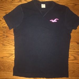 Hollister Navy blue crew neck T-shirt M/L